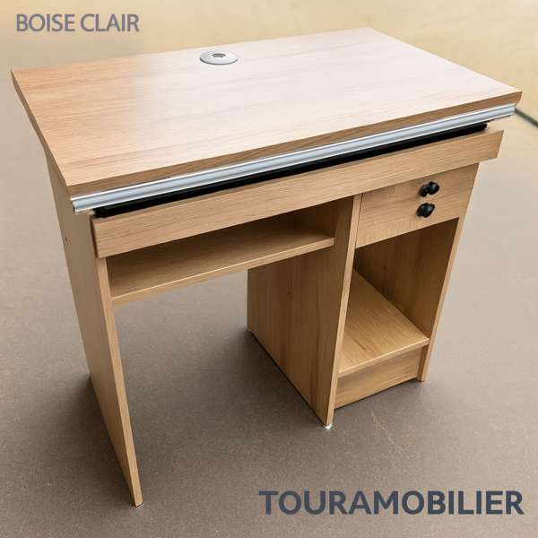 Bureautique Bureau Compact Smart – Avec Serrure & Rangement Intégré – 80 X 45 X 75 Cm
